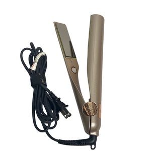 TYME Iron Pro Curling and Straightening Iron (2 In 1) Gold